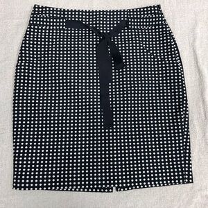 The Limited Women’s Size 0 Polka Dot Pencil Skirt Ribbon Waist Career Lined